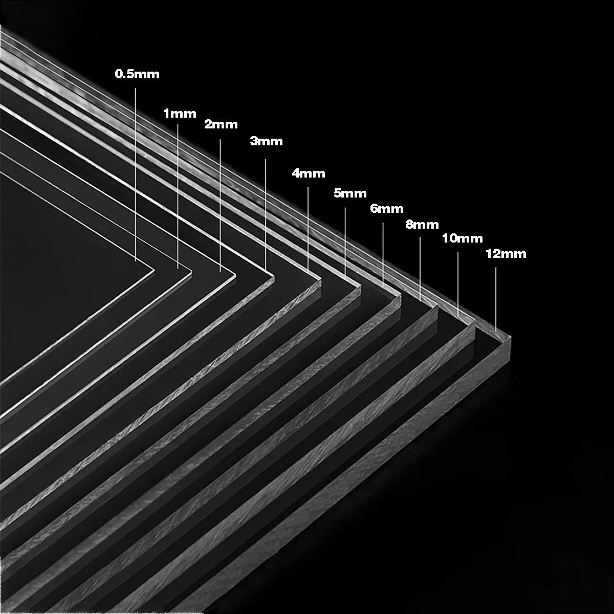 1 Stuks Vlamvertragende Polycarbonaat Uithoudingsbord Hardboard/Pc Board Plastic Board Harde Plaat Schotten, Dikte 1-30Mm