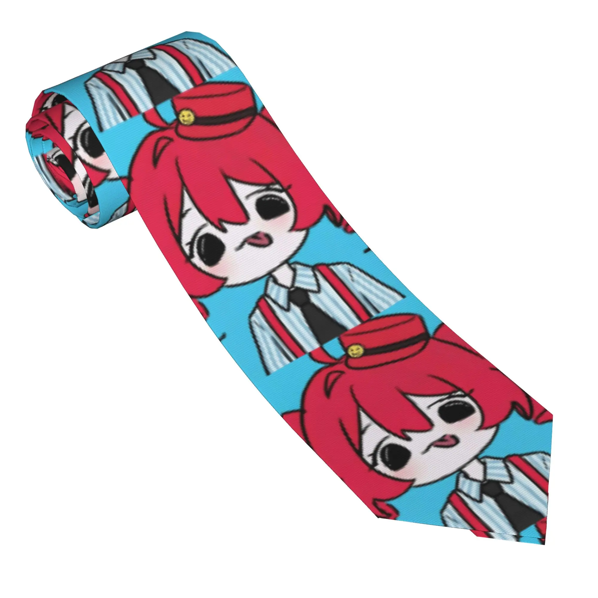 Mesmerizer Kasane Teto Hatsune Miku Necktie Men 8 cm Narrow Neck Tie Virtual Singer for Mens Daily Wear Gravatas Cosplay Props