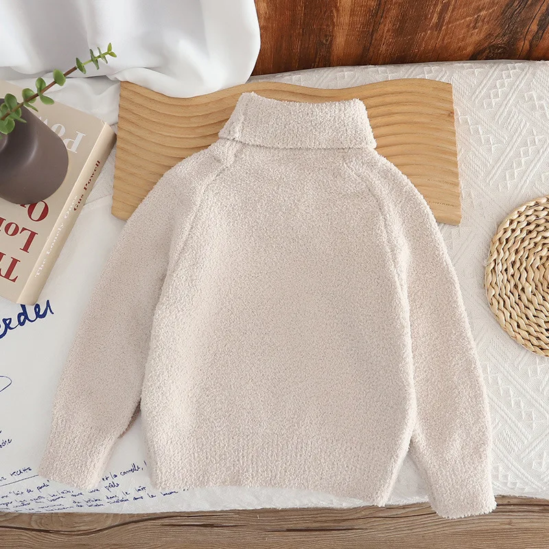 RAISE YOUNG Children Boys Sweater Spring Cotton Bear Jacquard Kids Baby Boy Undershirt Turtleneck Toddler Boy Knitwear Pullovers