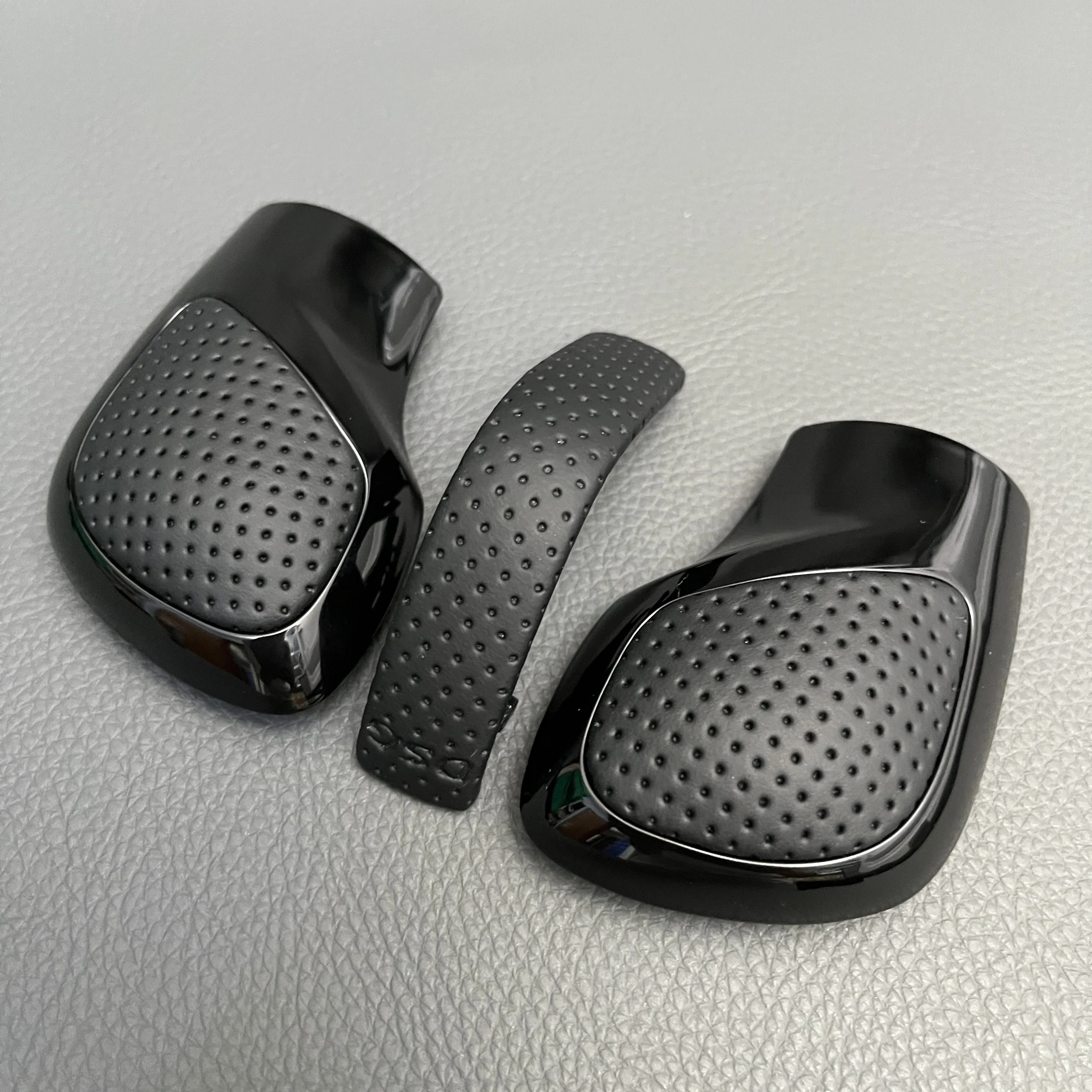 Auto DSG Schaltknauf-Abdeckung für VW Golf 6 7 R GTI Passat B7 B8 CC R20 Jetta MK6 GLI Schwarz Chrom Matt Schalthebelknauf – Detail 2