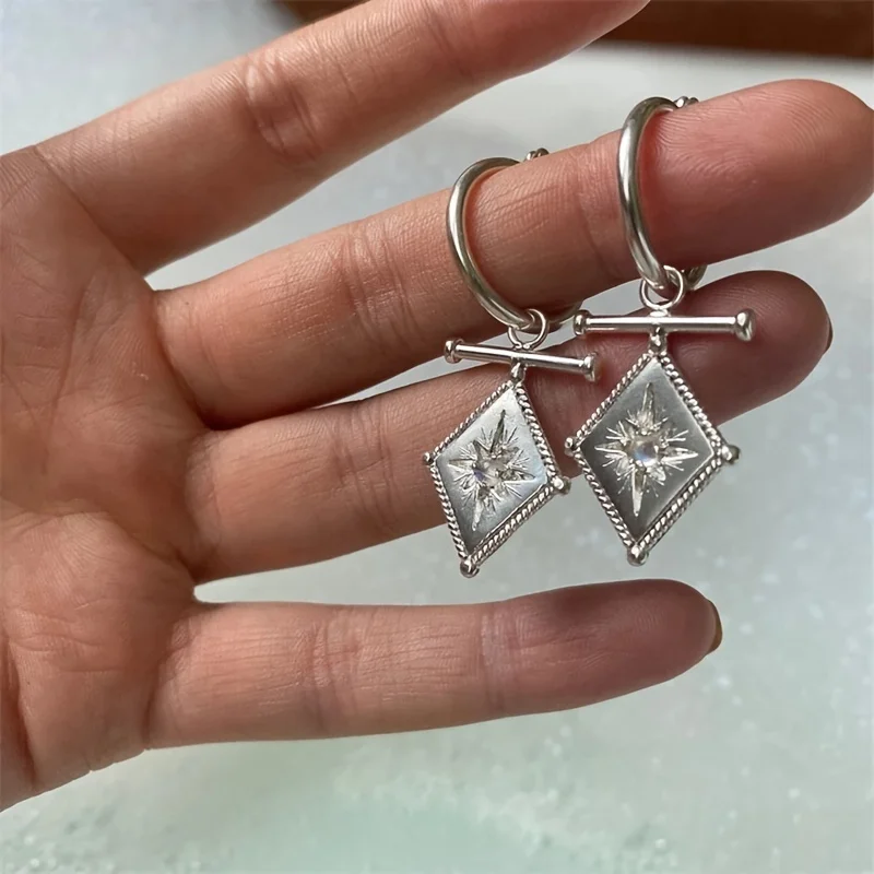 New Fashionable Greek Mythology Square-shaped  Silver Color Necklaces Pendant Creative Design Women  Jewelry