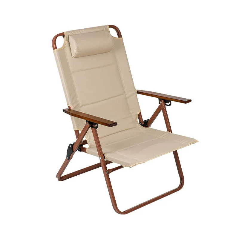 Outdoor Folding Recliner Chair 3-Position Adjustable Aluminum Alloy Ultra-Light Portable Garden Camping Fishing Beach Seat