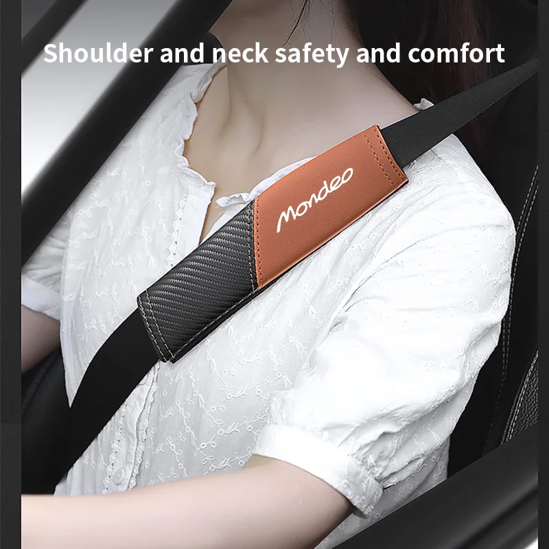 

1Pcs car seat belt cover shoulder pad interior accessories for ford mondeo mk3 mk4 mk5