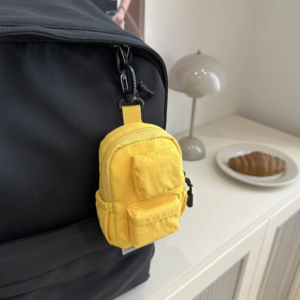 Nylon pendurado pescoço moeda bolsa estilo coreano bolsa de ombro cordão crossbody saco de armazenamento de fone de ouvido hip hop batom fone de ouvido saco