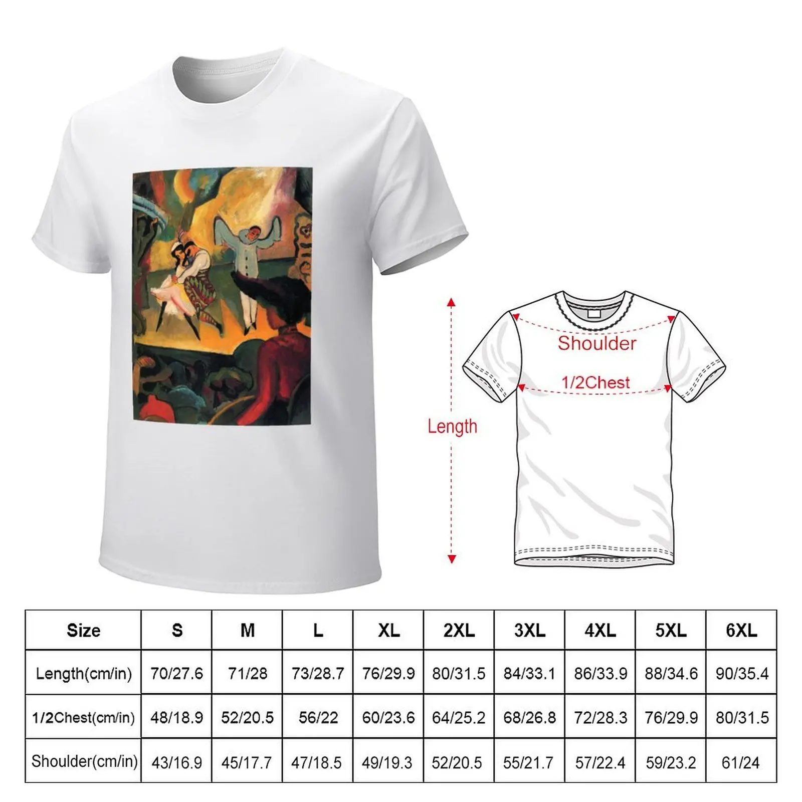 Vintage August Macke Ballet 1912 T-Shirt summer clothes oversized oversizeds sweat shirts, men