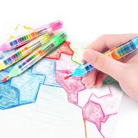 1pcs Creative Colorful Crayons 20 Colors Student Children's Oil Graffiti Pen Toy Drawing Educational Pastel M9Z3