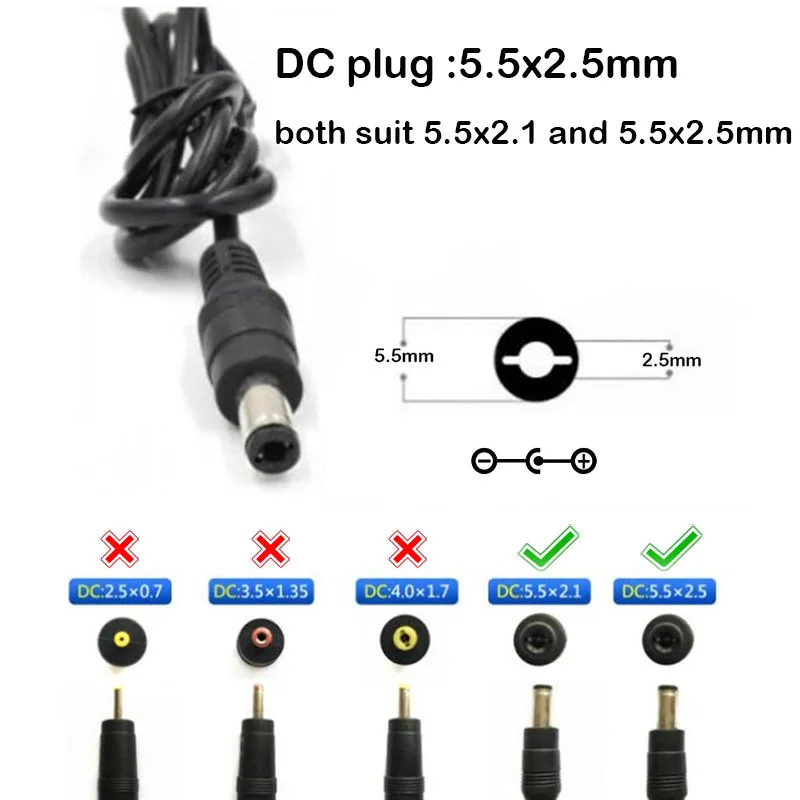 AC 110V 240V to DC 5V 3A 5V2A 5V1A 5.5x2.5mm power supply Adapter Charger 1000ma 2000ma 3000ma Converter for strip light