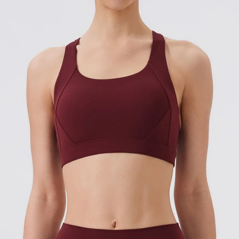 سحابة تحسس ضيق سترة يوجا ملابس داخلية رياضية للصدمات عالية القوة بيلاتيس الجري في الهواء الطلق اللياقة البدنية الإناث متعدد الألوان