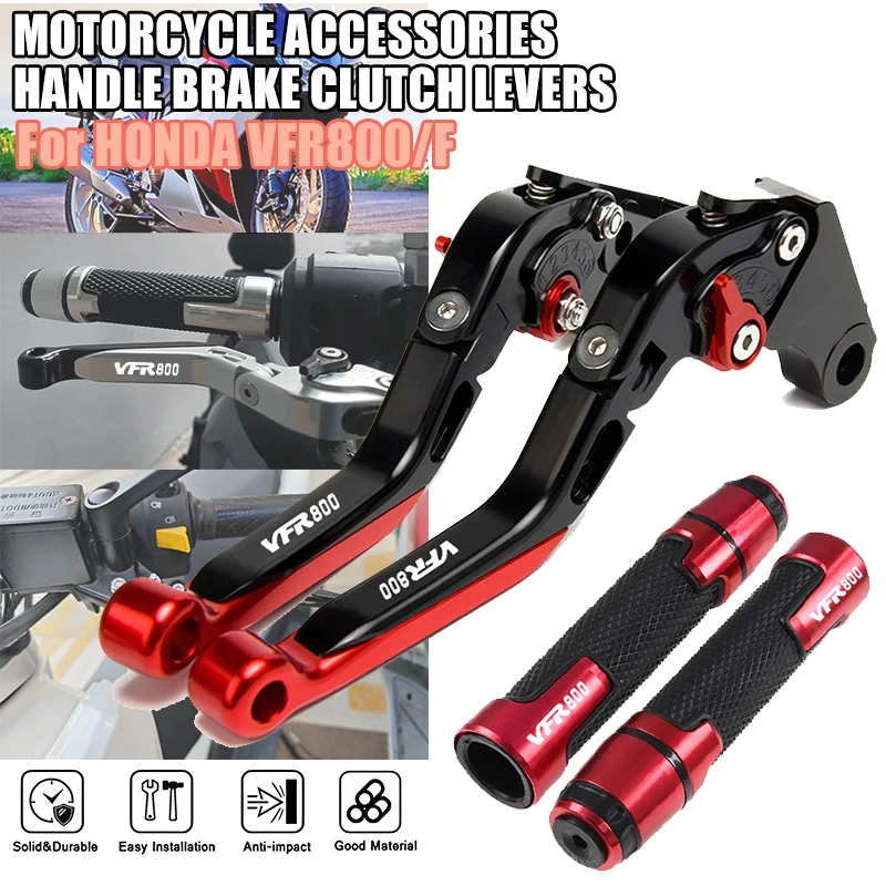 

For HONDA VFR800 VFR800F VFR800/F 2002-2020 Motorcycle Brake Clutch Levers 7/8"22MM Handlebar Grips Handle Bar Grip Ends