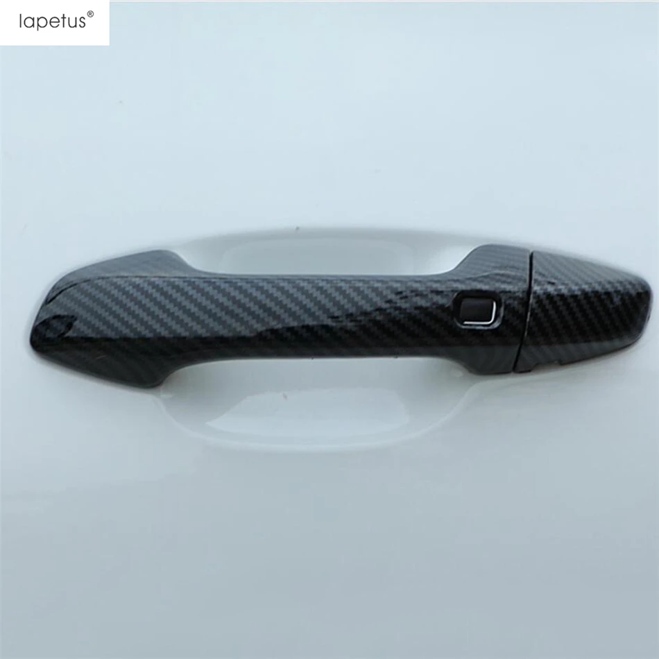 Car Door Handle Decoration Cover Trim For Kia Forte / Cerato / K3 2019 - 2024 / Seltos 2019 - 2024 ABS Carbon Fiber Accessories