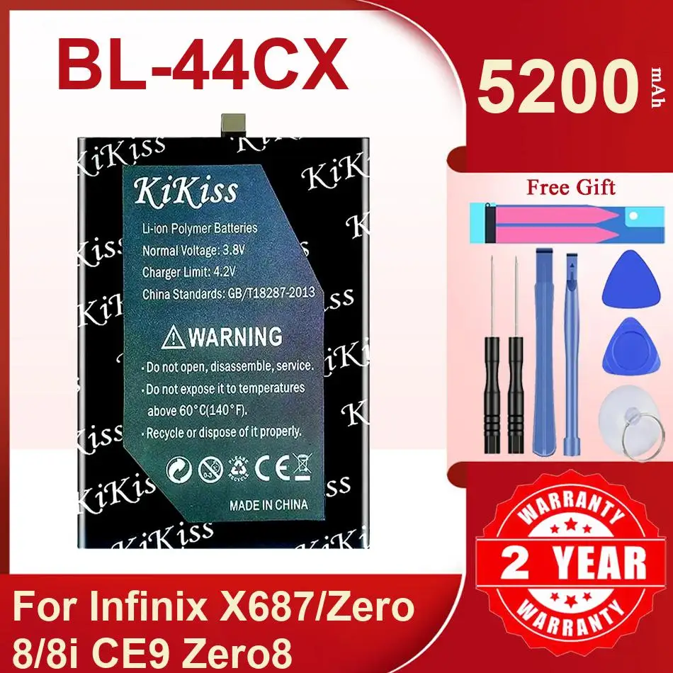 

Аккумулятор Kikiss 5200 мАч BL-44CX для Infinix X687/Zero 8/8I CE9 Zero8