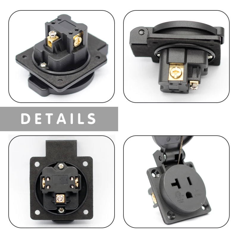 IEC 20A 250V AC power American US standard socket 3 PIN plug PDU socket connector - Image 6