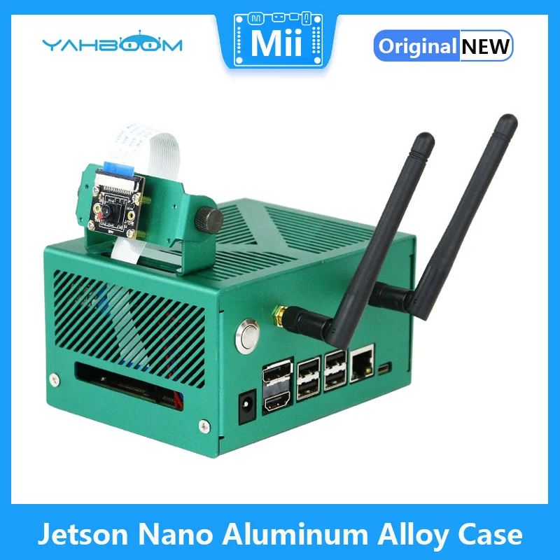 Yahboom Jetson Nano Aluminum Alloy Case for Jetson Nano B01/Xavier NX/TX2 NX/Orin NX/Orin NANO With Camera Bracket Power Switch