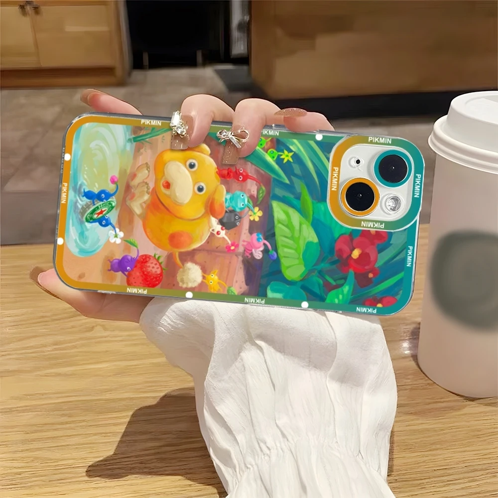 PIKMIN 4 Phone Case For IPhone 16ProMax 16 15 13 14 12 11 Pro Max Mini Angel Eyes Soft Transparent Cover