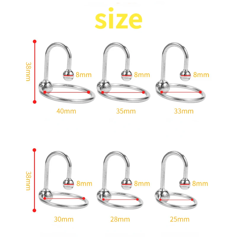 Metal Penis Ring Cock Lock Sperm Ejaculation Delay Toy Urethral Plug Penis Massage Urethral Dilators Sm Sex Toys for Men