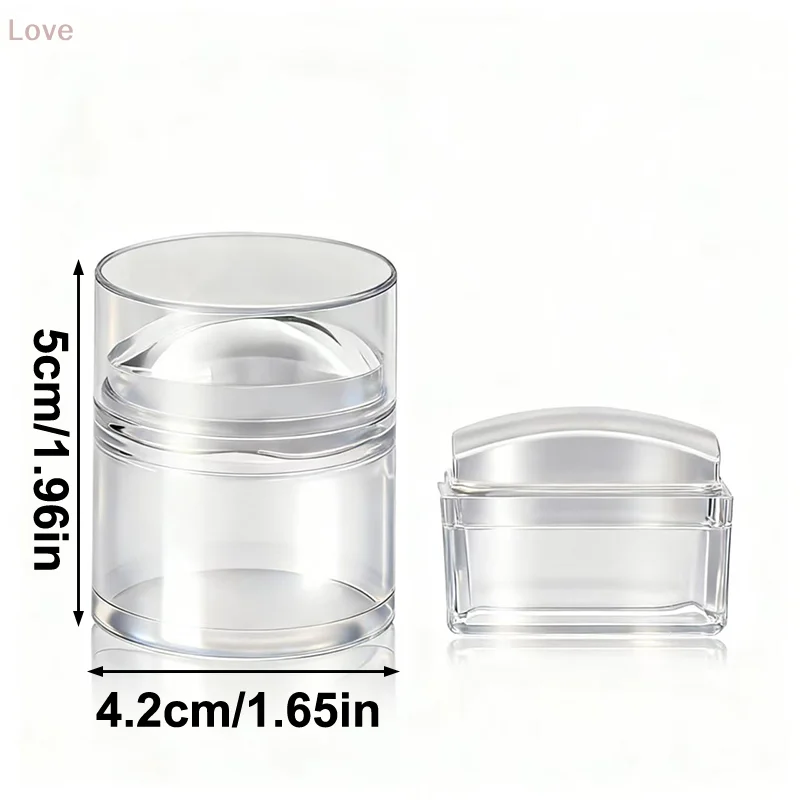 [L&P] قالب قالب الأظافر مكشطة ختم شفافة قابلة للمسح أداة طباعة ختم الأظافر الفرنسية طلاء الأظافر