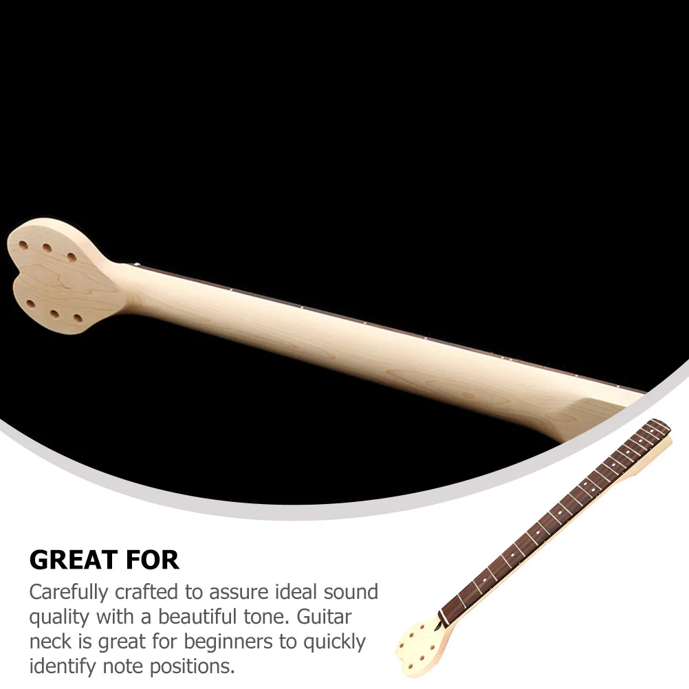 

Neck Replacement Electric Wooden Fingerboard For Electric Guitar Heart-Shaped Design Beginner Friendly Guitar Supplies