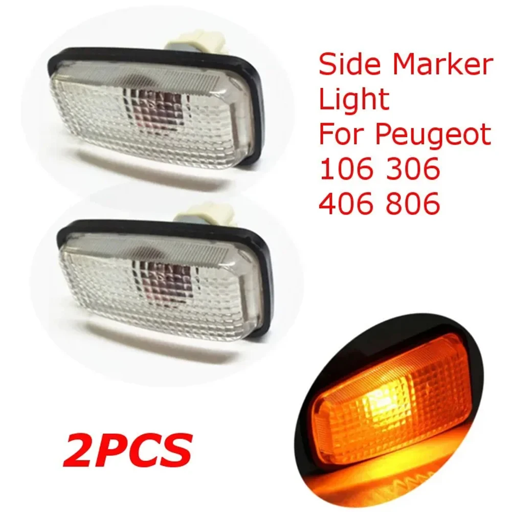 2Pcs Side Indicator 12V 55W Repeater Lamp Blinker 632567 Auto Side Marker Indicator for 106 306 Expert Xantia Xsara Scudo Ulysse