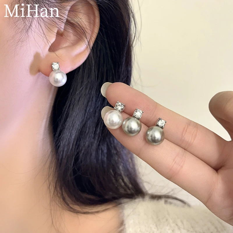 

MiHan Fashion Jewelry 925 Silver Needle Vintage Luxury Temperament Simulated Pearl Earring For Women Accessories Gifts Hot Sale