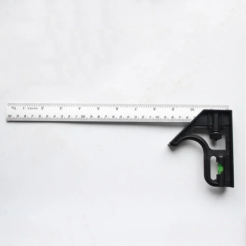 300MM 90 Degree Adjustable Combination Square Angle Ruler Metric Ruler Finder Protractor Level Multifunctional Gauge Measuring