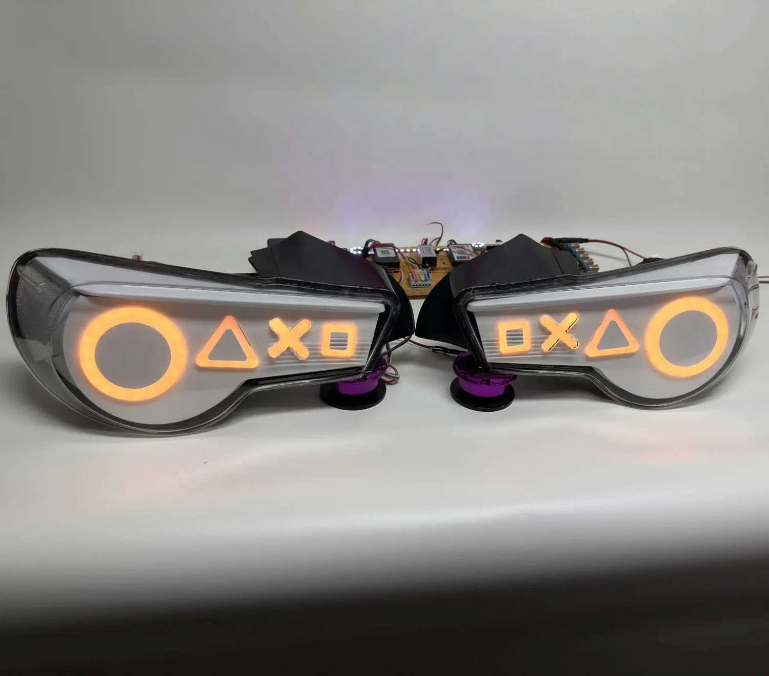 Modified RGB LED Car Lamp Custom for 86 Venom Series Taillights  Clear Rear Light