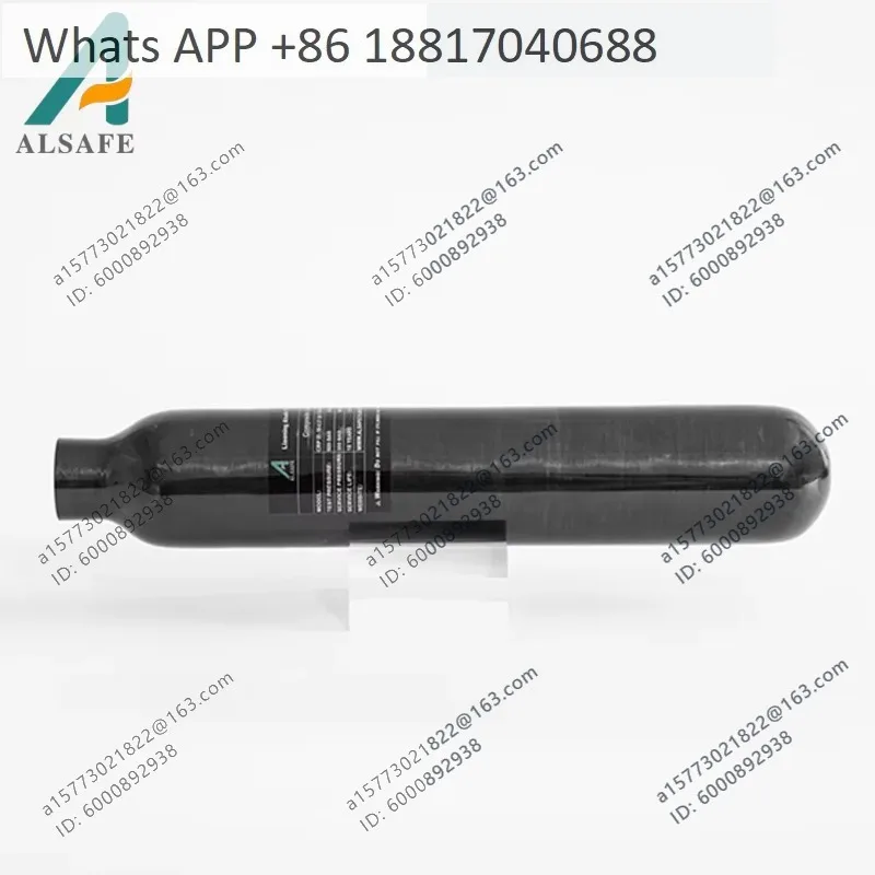 Баллон для дайвинга ALSAFE 0.58 л (580 куб. см) 4500 фунтов на кв. дюйм (300 бар) из углеродного волокна, M18*1.5