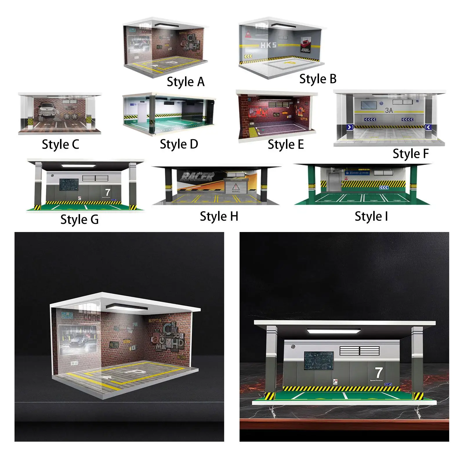 

Модель автомобиля для парковки с прозрачной крышкой Декоративная витрина для игрушечных автомобилей