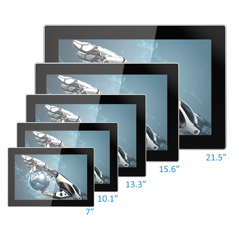 Touch Screen Industrial Monitor Touch 7 10.1 13.3 15.6 21.5 Inch Full Hd Lcd Capacitive Touch Pc Industrial  Ip65