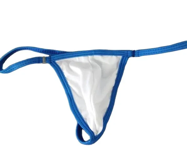 Tanga transpirable de tiro bajo para hombre, ropa interior de playa fina de doble Ding, a la moda, novedad