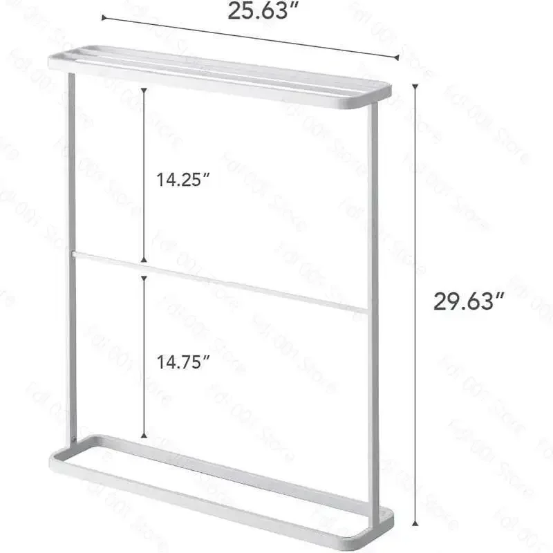 Iron American Style Floor To Ceiling Towel Rack Bathroom Simple Towel Shelves