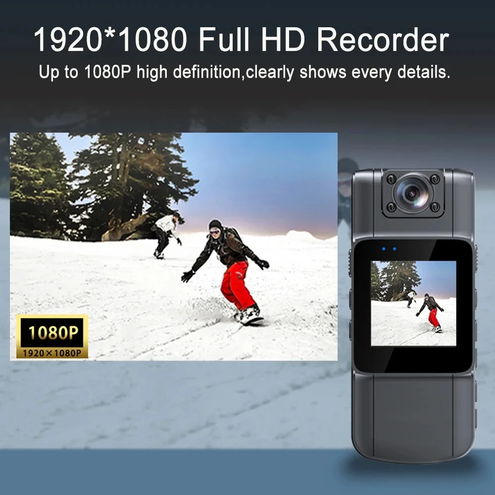 Null 1080P HD كاميرا صغيرة المحمولة مسجل فيديو رقمي BodyCam الأشعة تحت الحمراء للرؤية الليلية الشرطة كام كاميرا الدراجة الصغيرة