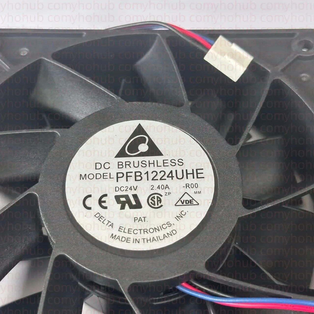 Delta Electronics PFB1224UHE R00 DC 24V 2.4A 120x120x38mm 3-Wire Server Cooling Fan