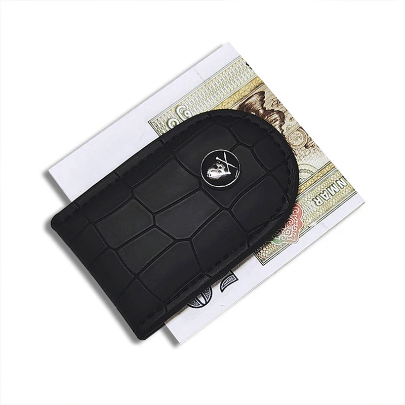 Stylish Compact PU Alligator Print Adult Mini Magnetic Change Clip Banknote Bill Receipt Clip Wholesale