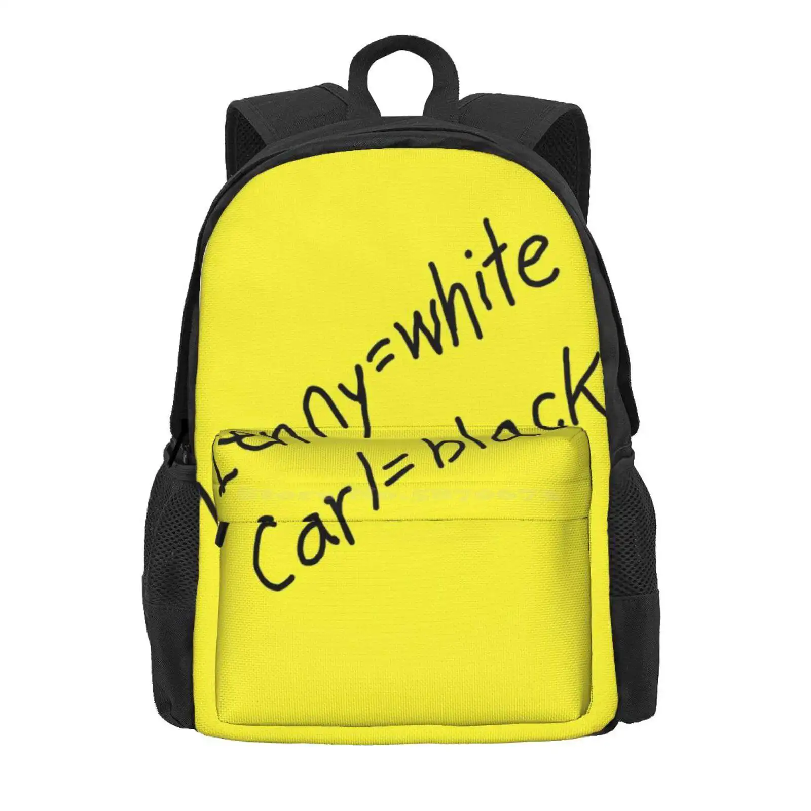 Lenny = White, Carl = Black Hot Sale Schoolbag Backpack Fashion Bags The Lenny Leonard Carl Carlson Lenny White Carl Black Homer