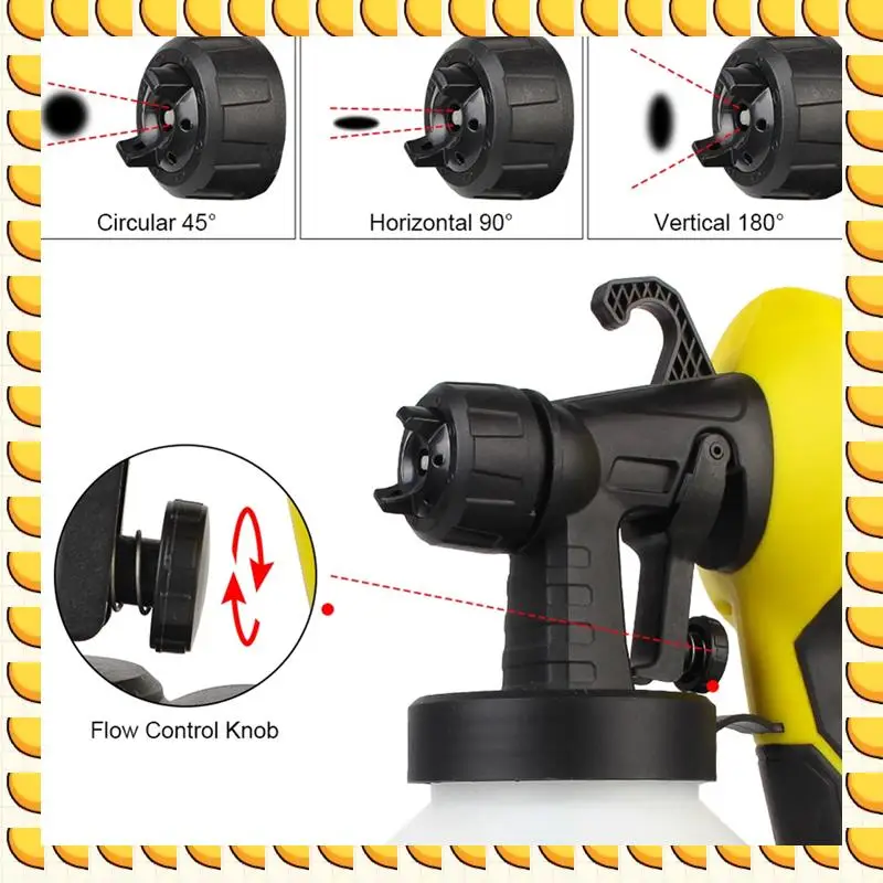 

BAAU 1 Piece 800Ml Spraying Electric Spray Power Tools 500W Household Paint Sprayer Plastic Flow Control Airbrush Spray Tool EU