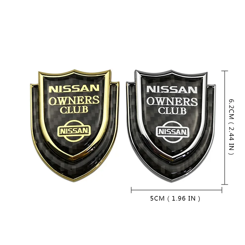 1pc Car Window Emblem Badge Sticker for Nissan Almera Qashqai J10 J11 Juke Note Versa Tiida X-Trail T32 Xterra Side Logo Styling