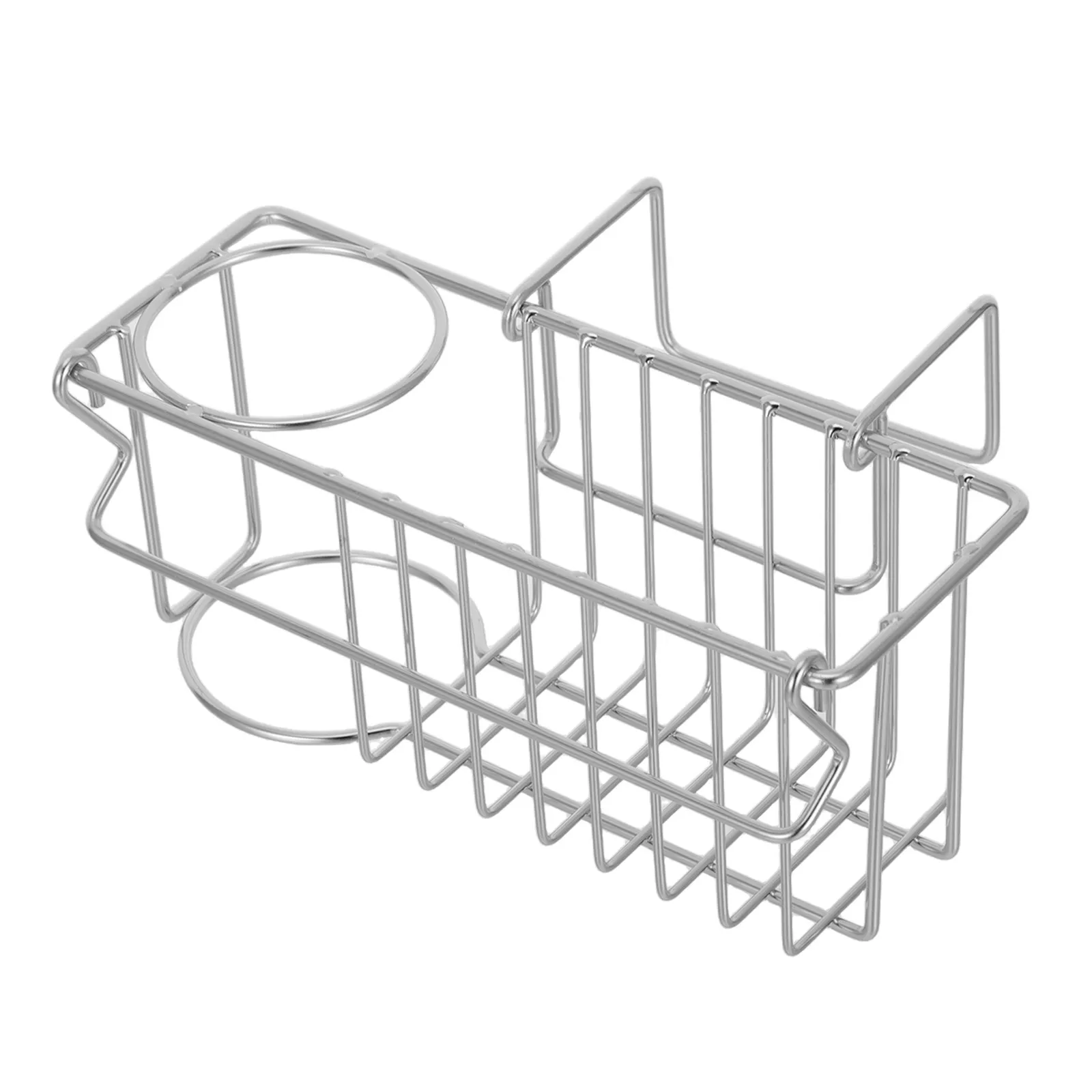 Stainless Steel Kitchen Sink Drainer Basket Strainer Hanging Rack Sponge Organizer Draining Board Rack Sink Drain Storage Basket