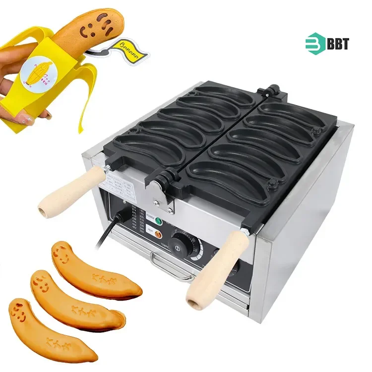 

Commercial Mini Non Stick Waffle Maker Electric Gas Banana Shape Automatic Waffle Machine With Factory Price