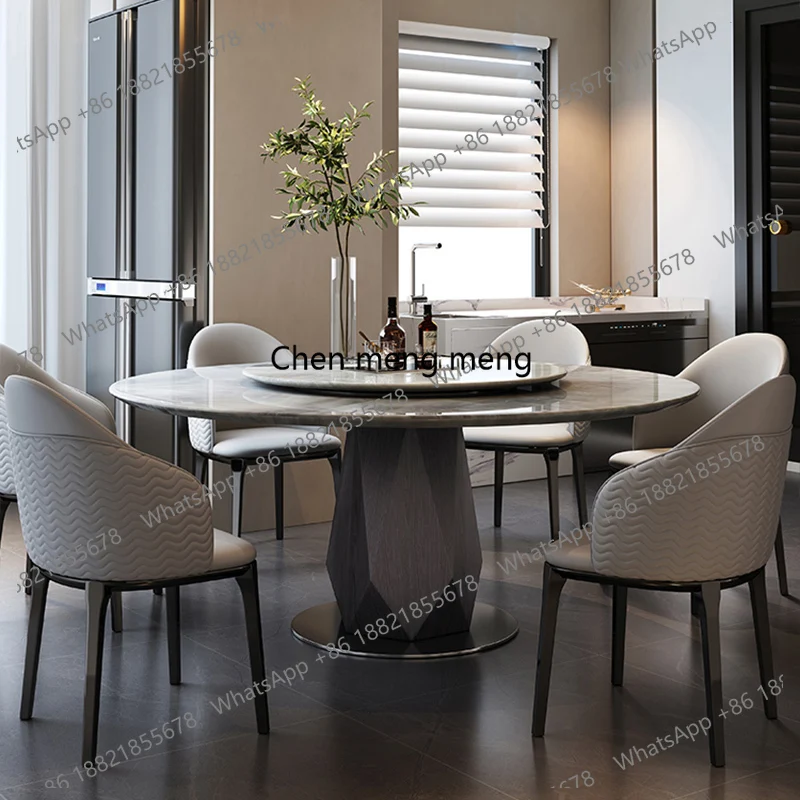

Round Rock Dining Table With Turntable Home Dining Table Personalized Design Legs Stone Dining Table