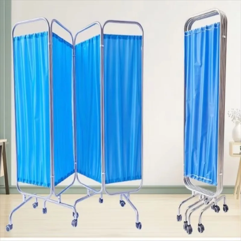 Hospital Folding Medical Clinic Hospital Bed Bedside Stainless Steel Ward Curtain Screen