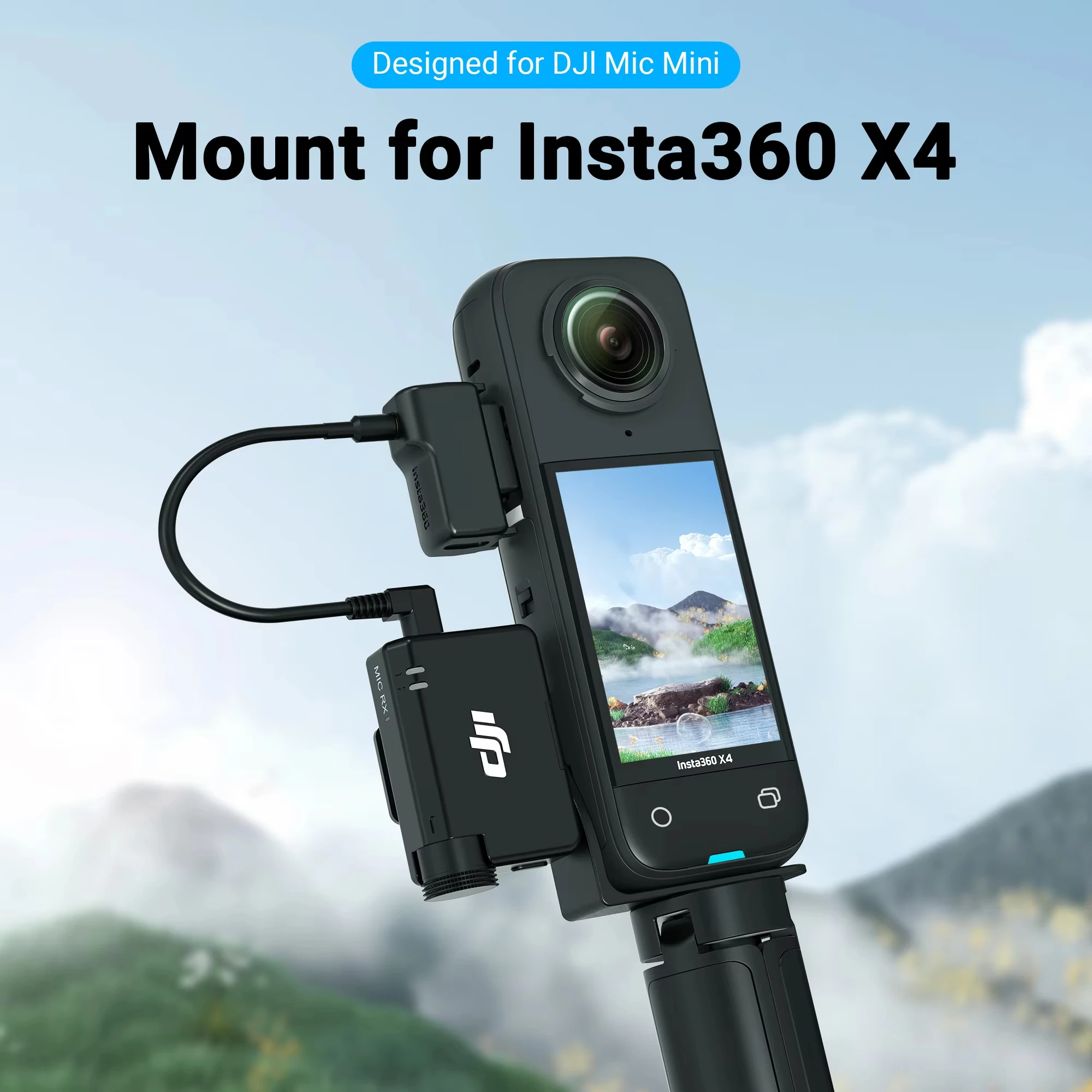 

Cold Shoe Mount Bracket for DJI Mic Mini Insta360 X5/X4/X3/X2 Receiver Audio Holder Bracket Adapter Action Camera Accessories
