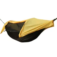 Large Camping Hammock With Mosquito Pop-up Lightweight Hanging Hammocks Tree Straps Swing Hammock Bed For Outdoor Backyard