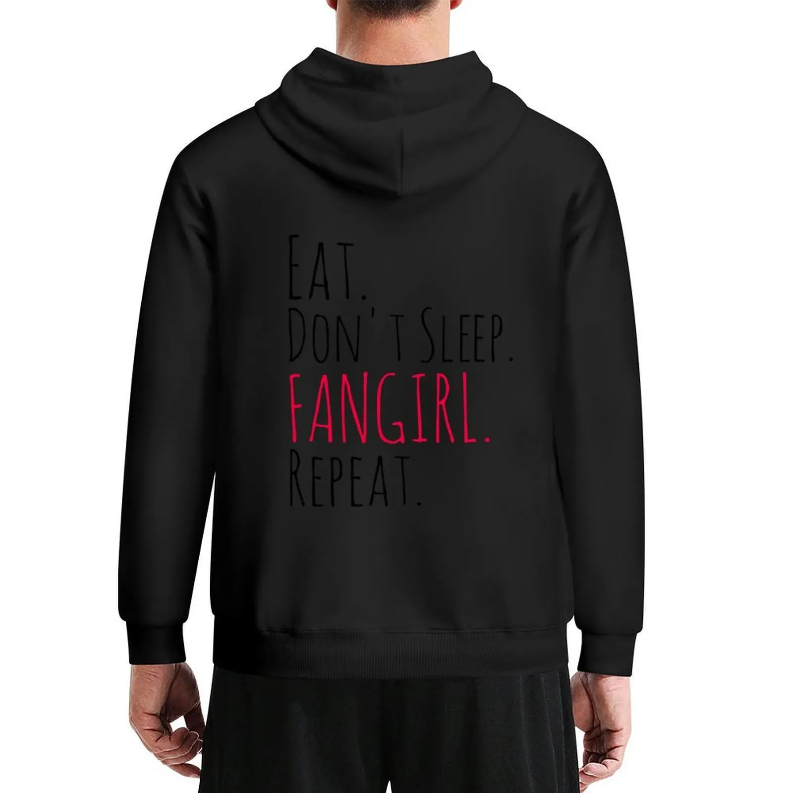 EAT DON'T SLEEP FANGIRL REPEAT Толстовка мужская одежда эстетичная зимняя мужские
