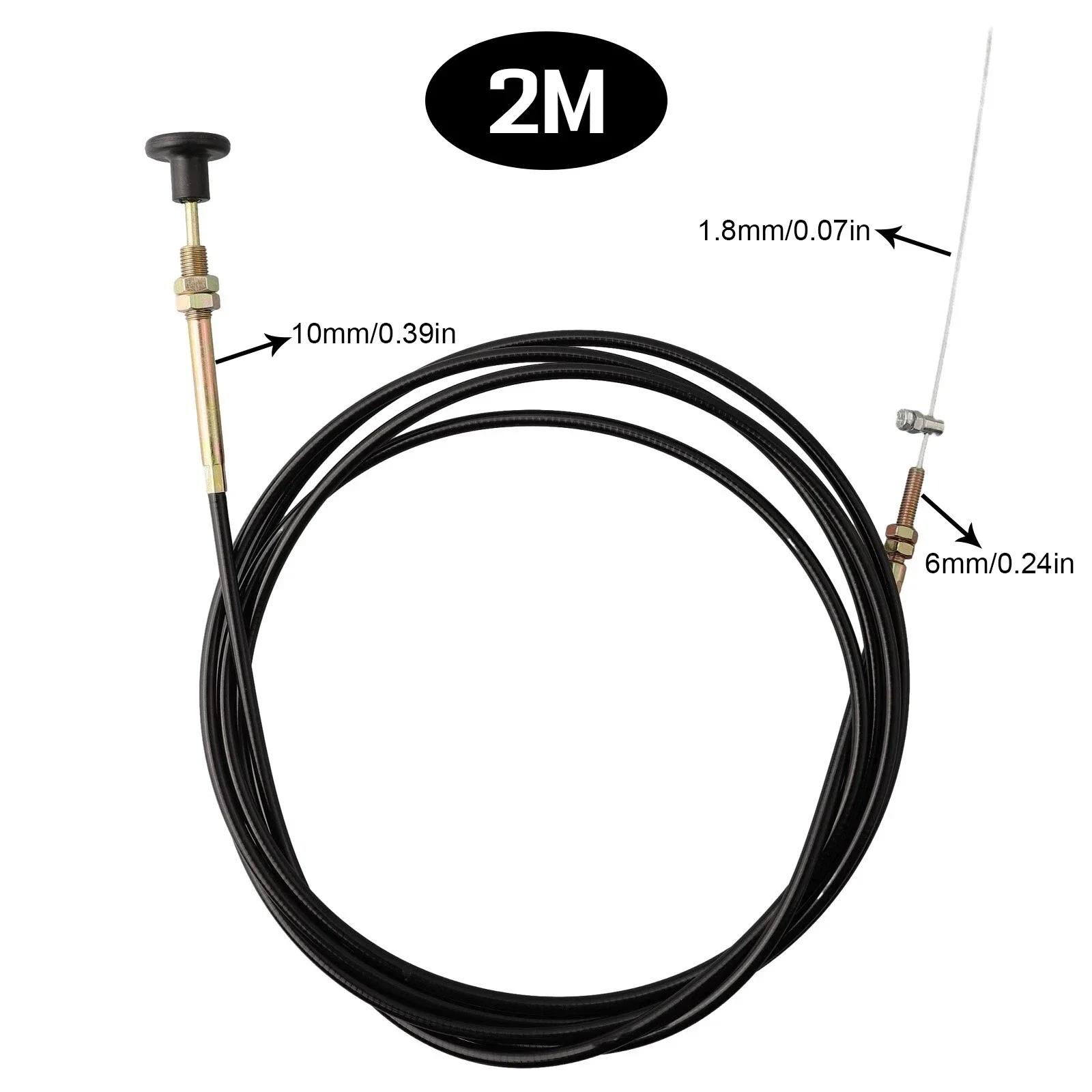 Universal 2m Long Reg Knob Pull Tractor Plant Digger Dumper Engine Stop Cable For Construction Machinery Excavator Accessories view 2