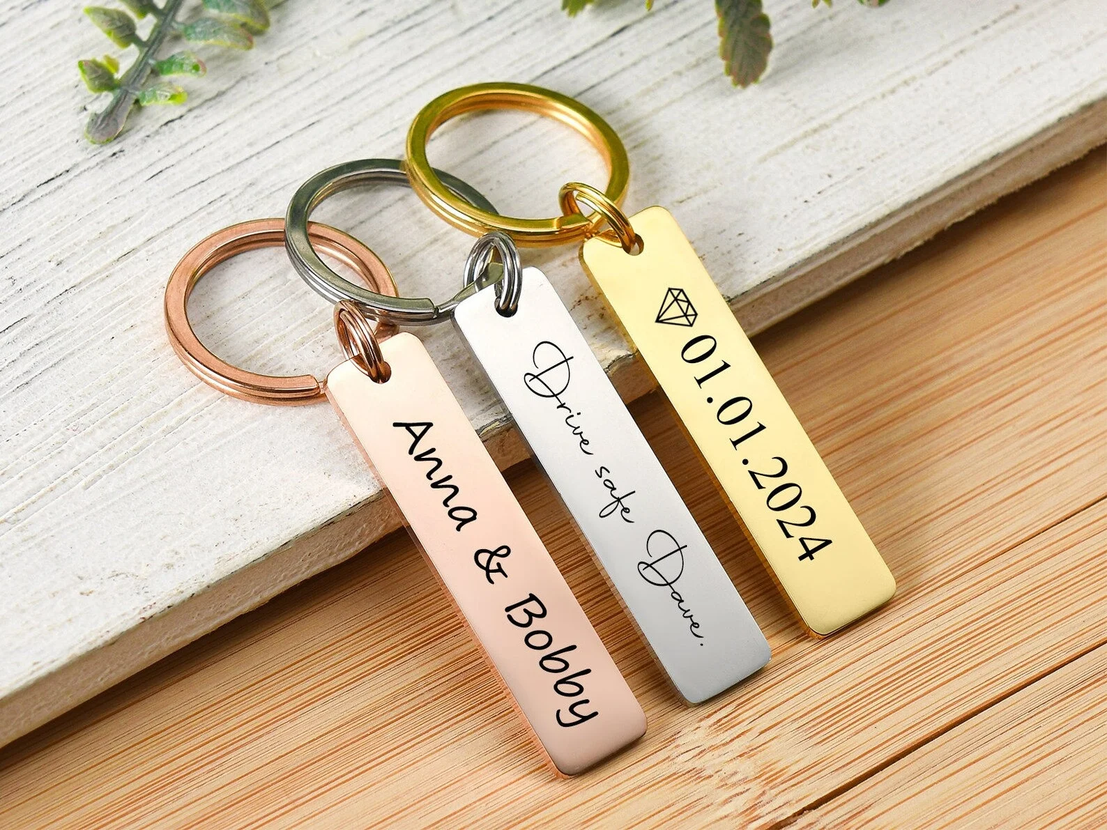 Personalised Engraved Keychain, Custom Name Gift