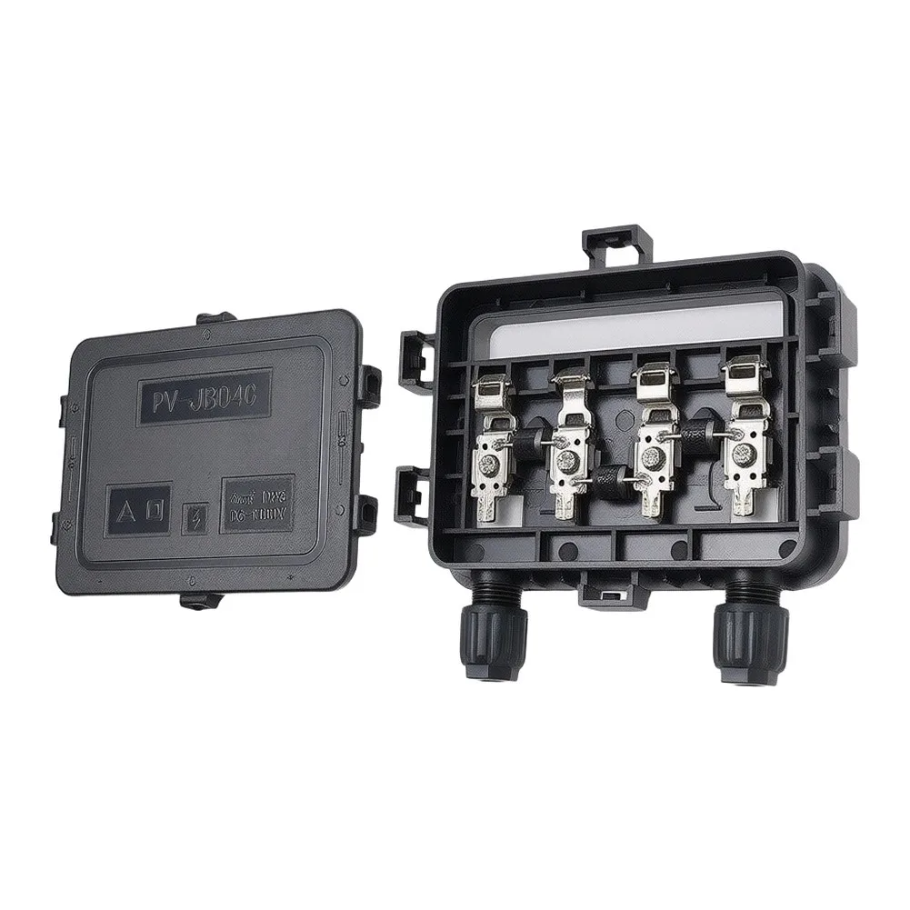 PV-JB04C Solar Junction Enclosure for 180W to 300W PV Panels Featuring IP67 Weather Resistance for Outdoor Photovoltaic Setups
