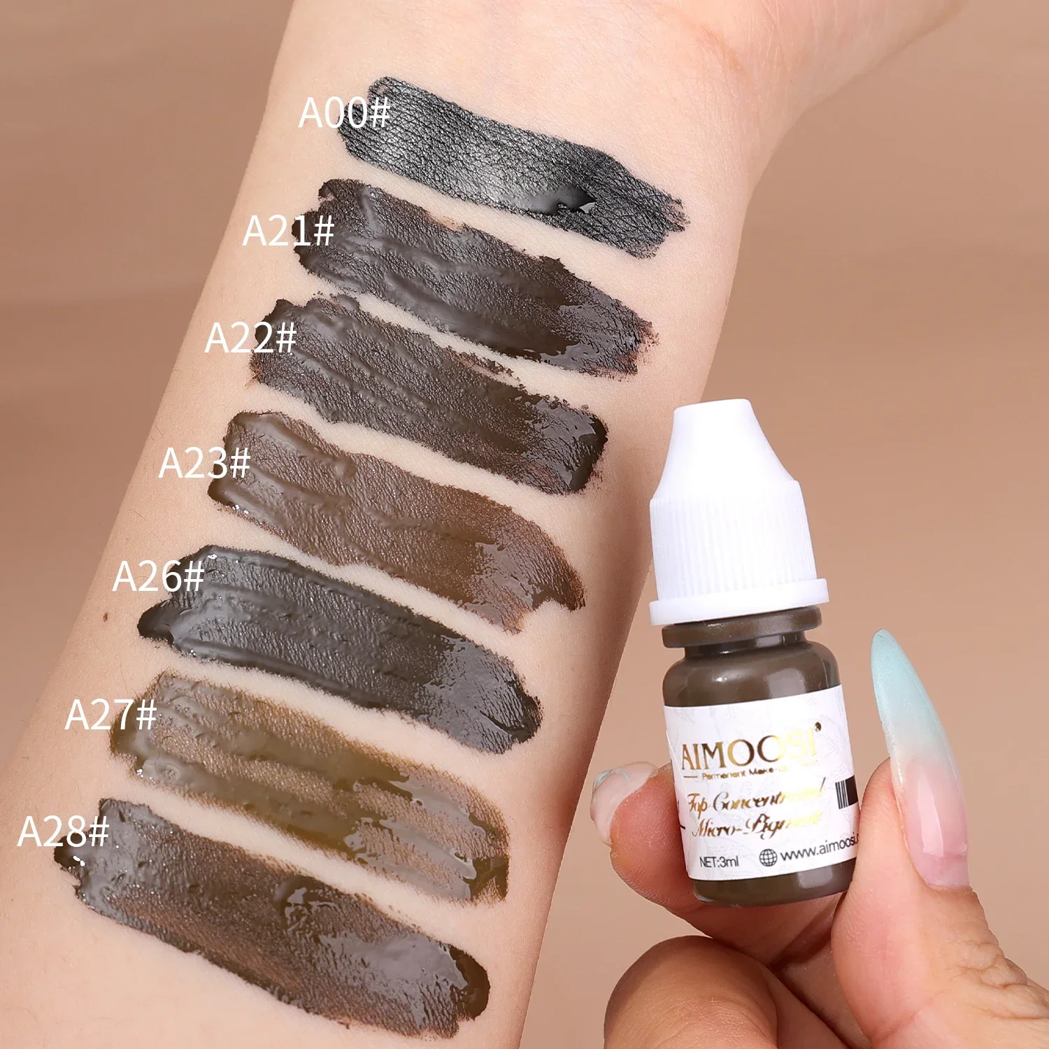 Pigmento de tatuagem de sobrancelha profissional semi permanente delineador matiz beleza microblading sobrancelhas tatuagem realçadores maquiagem