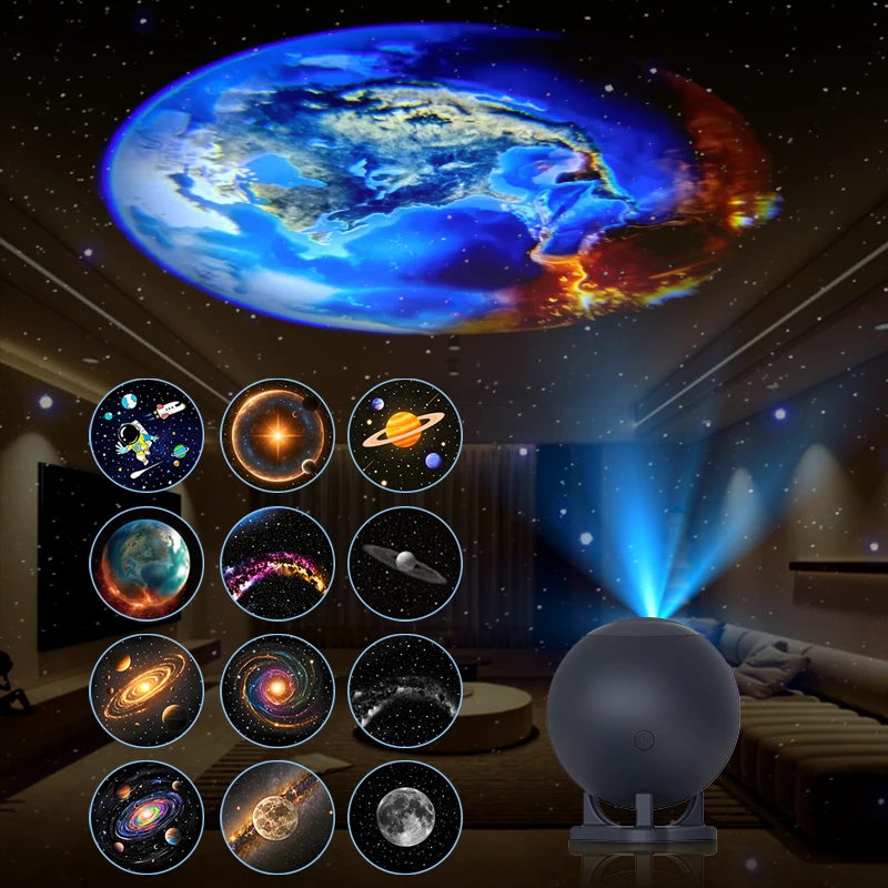 

Galaxy Starry Sky Projector Night Light Led Moon Nebula Lamp Galaxy Projector Starry Sky Bedroom Room Decoration Kids Gifts