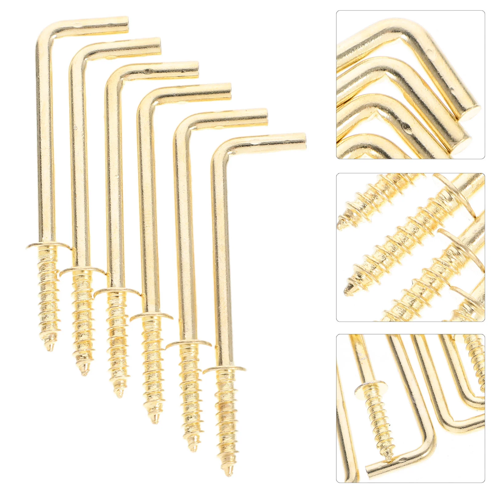 20 Pcs Screw Hook Heavy Duty Clothes Rack Shaped Nail Hangers Metal Picture Hooks Hanging Iron Home Accessory Small Screws