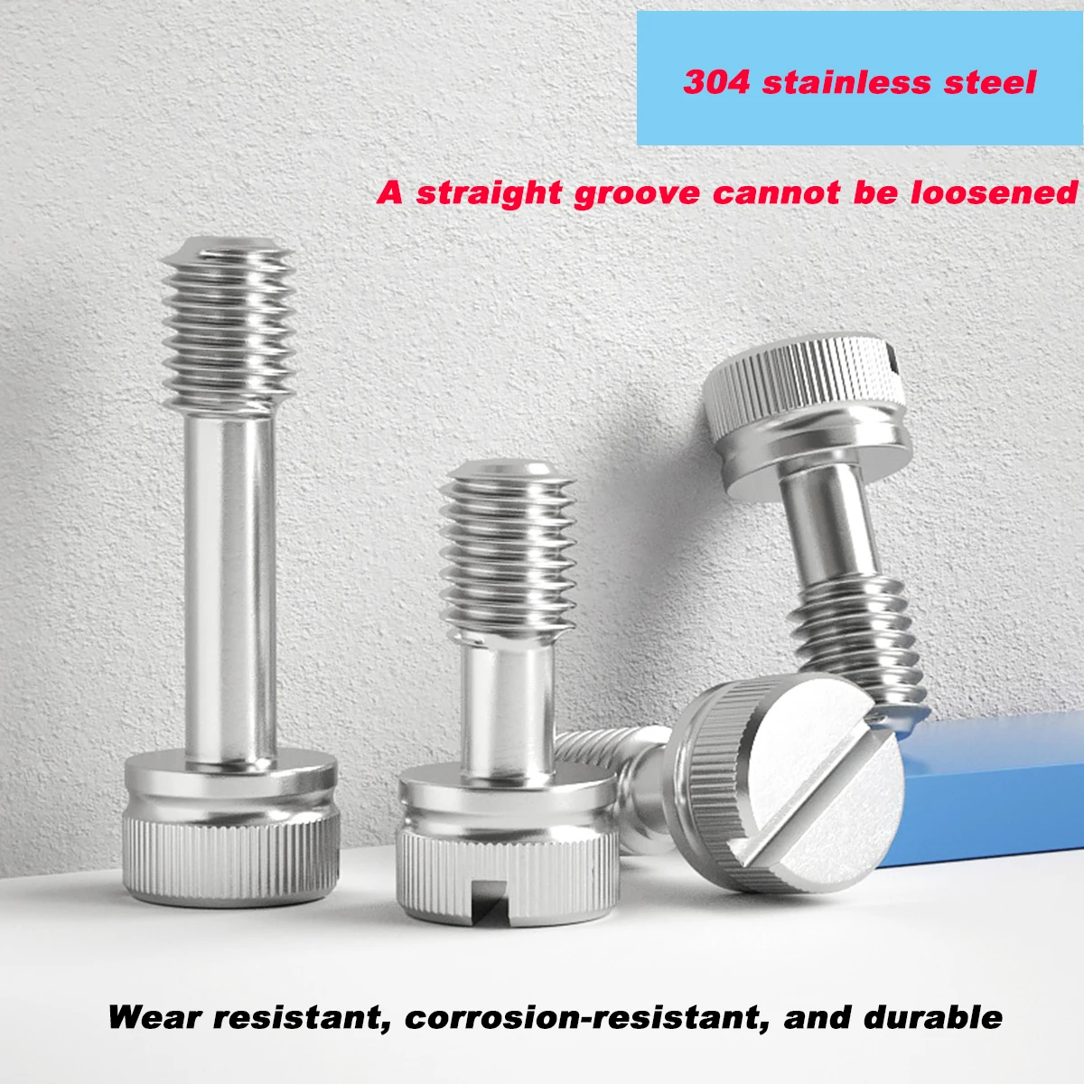 

M3M4M5M6 304 Stainless Steel Non Loosening Screw / Slotted Hand Tightened Bolt